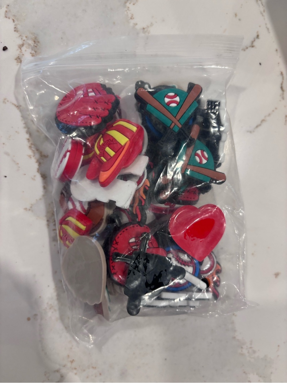 Baseball croc charms